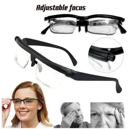 Adjustable Focus Glasses — One Pair for Near AND Far, No More Switching Readers