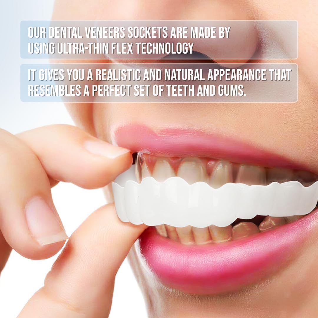 Snap-On Veneers (Upper & Lower Set) — A Flawless, Confident Smile in Seconds, No Dentist Needed