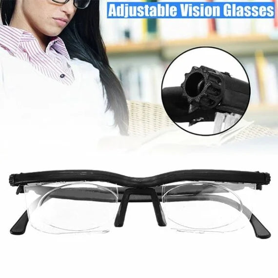 Adjustable Focus Glasses — One Pair for Near AND Far, No More Switching Readers