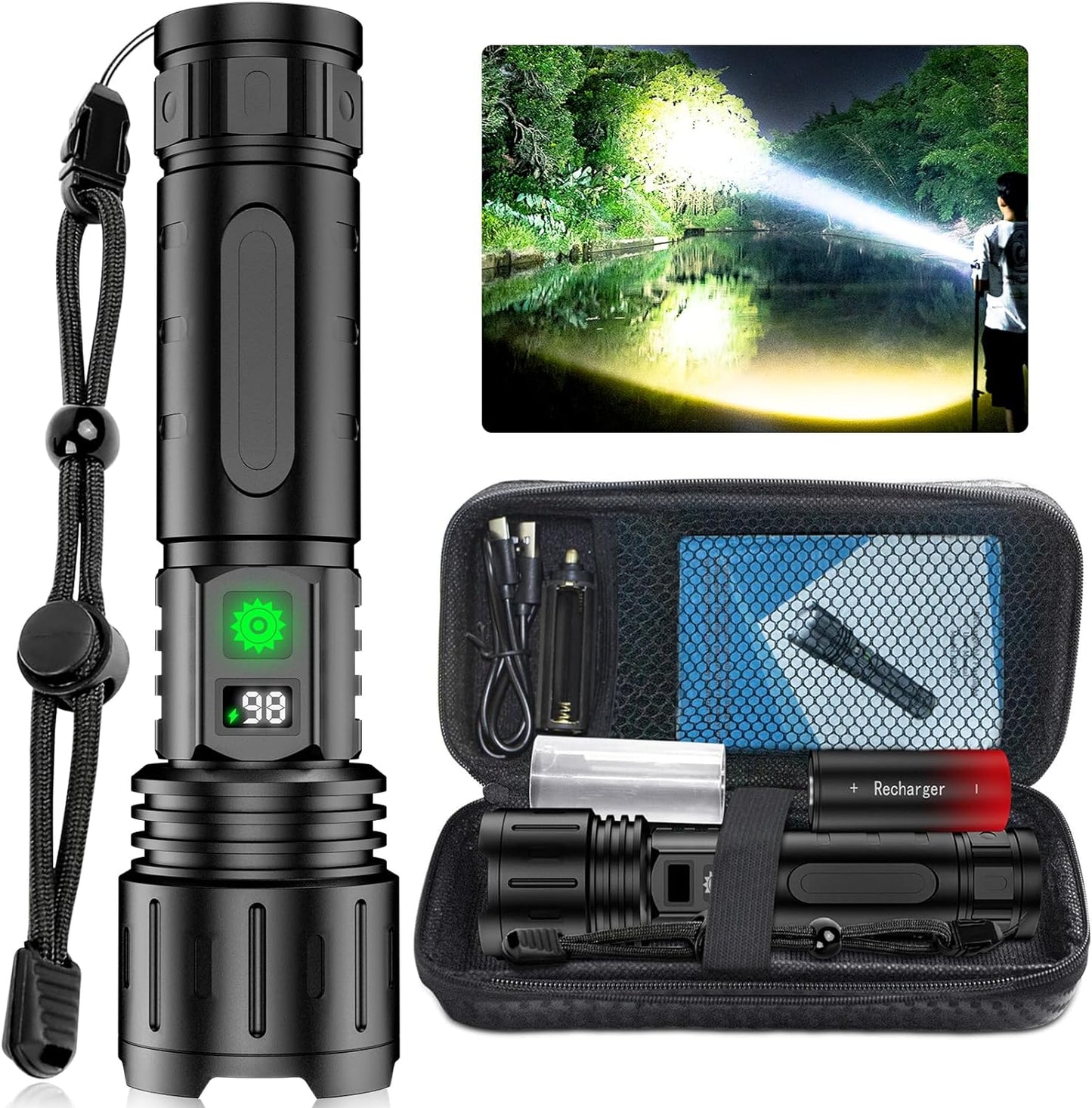 Extremely Bright Tactical Flashlight — A Blinding Beam That Cuts Straight Through the Dark