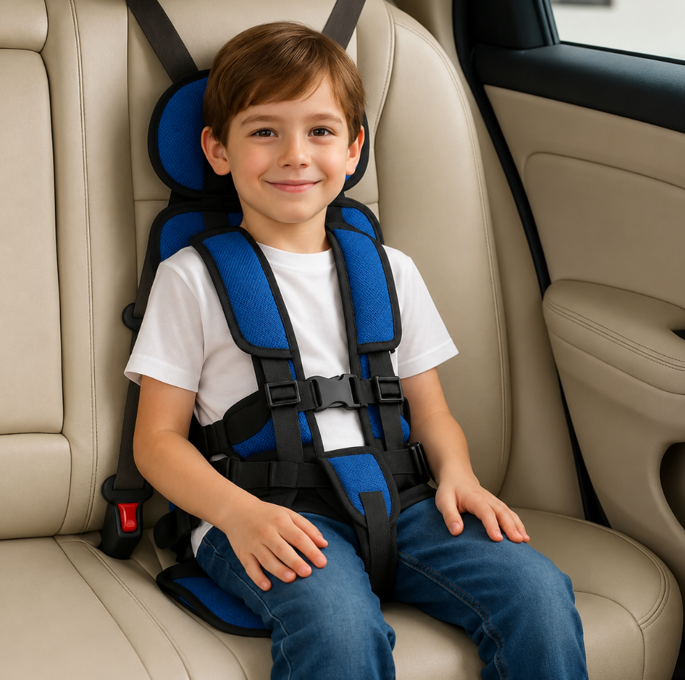 Compact Child Travel Seat — Safe, Foldable Car Safety That Fits in Any Bag