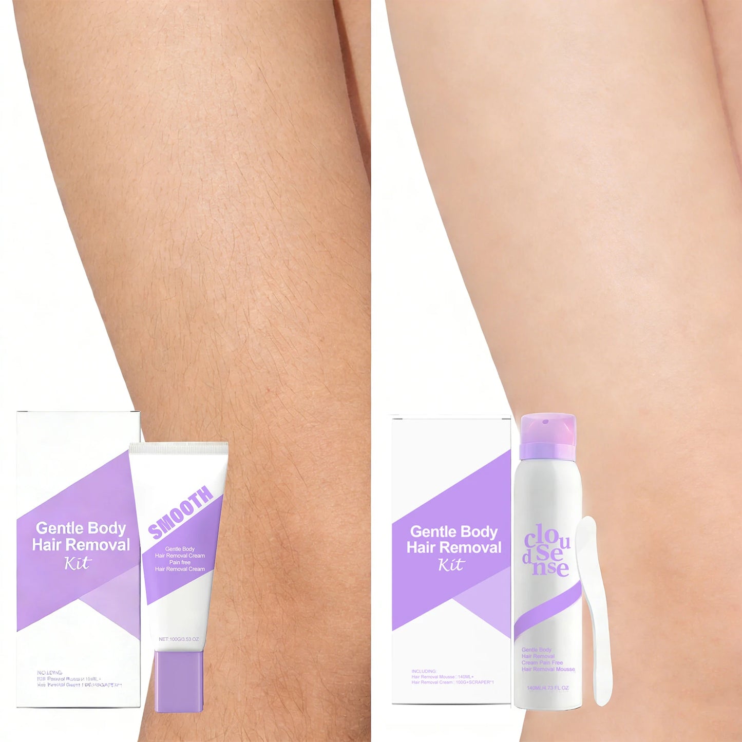 Painless Hair Removal Set for Underarm Private Body Leg Gentle Non-Irritating Smooth Hair Growth Inhibitor Body Care for Women