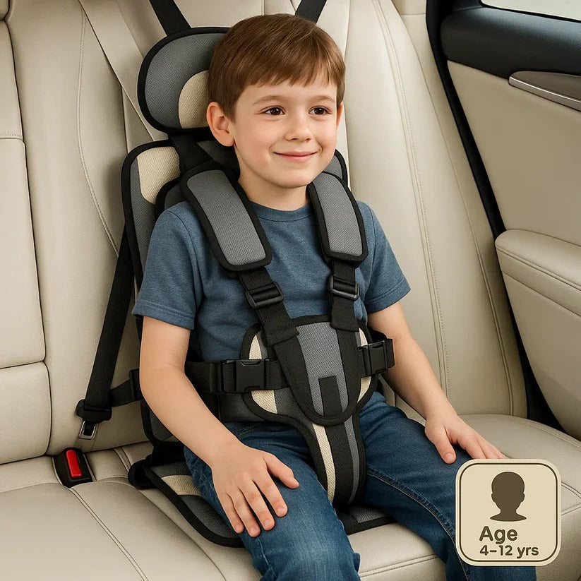 Compact Child Travel Seat — Safe, Foldable Car Safety That Fits in Any Bag