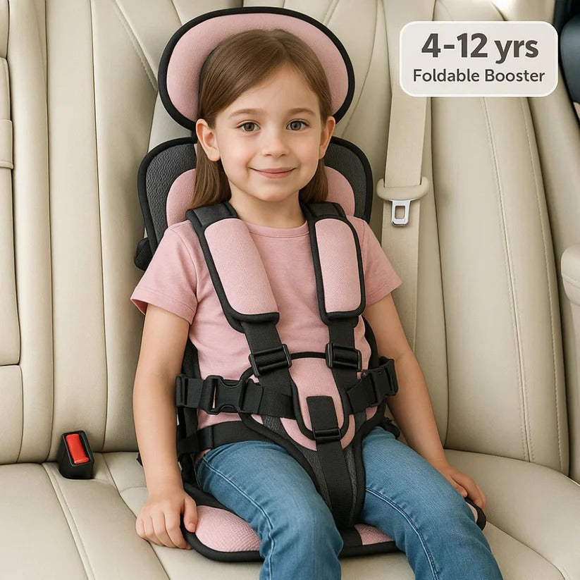 Compact Child Travel Seat — Safe, Foldable Car Safety That Fits in Any Bag